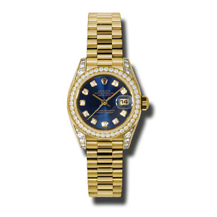 Rolex Datejust Lady - Gold President Yellow Gold - Dia Bezel - President