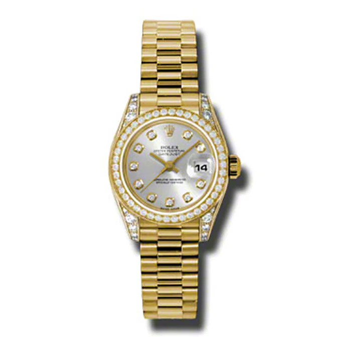 Rolex Datejust Lady - Gold President Yellow Gold - Dia Bezel - President