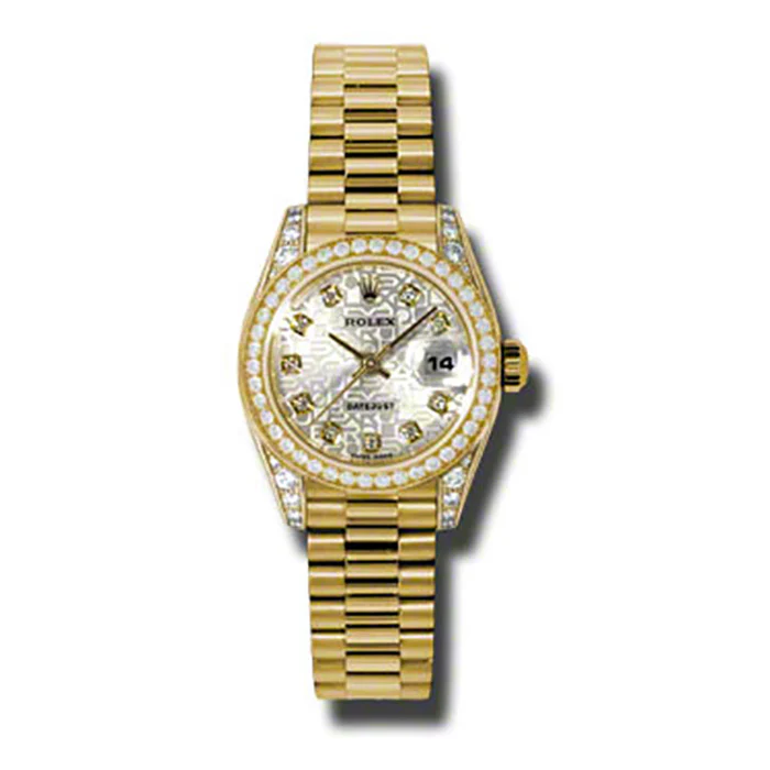 Rolex Datejust Lady - Gold President Yellow Gold - Dia Bezel - President