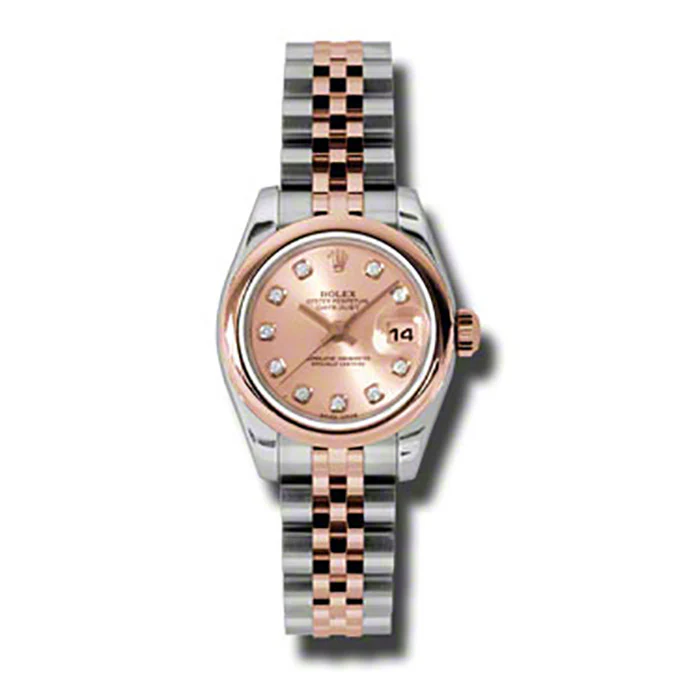 Rolex Datejust Lady - Steel and Gold Pink Gold - Domed Bezel - Jubilee