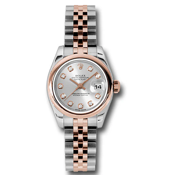 Rolex Datejust Lady - Steel and Gold Pink Gold - Domed Bezel - Jubilee