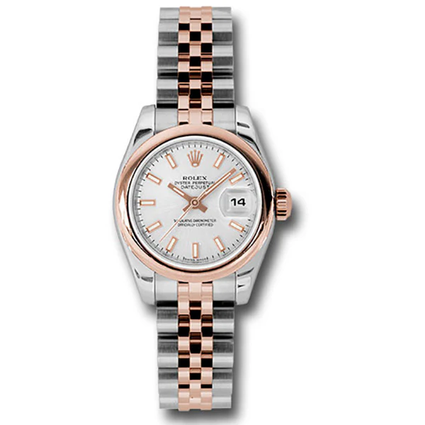 Rolex Datejust Lady - Steel and Gold Pink Gold - Domed Bezel - Jubilee
