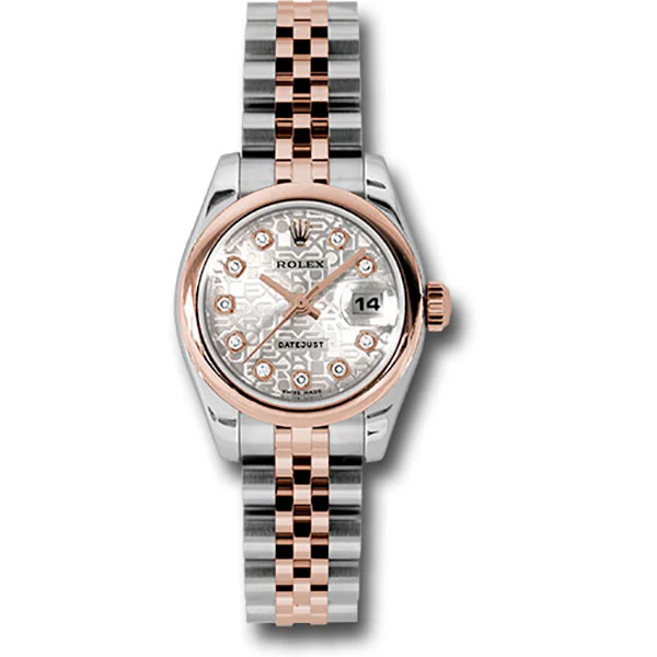 Rolex Datejust Lady - Steel and Gold Pink Gold - Domed Bezel - Jubilee