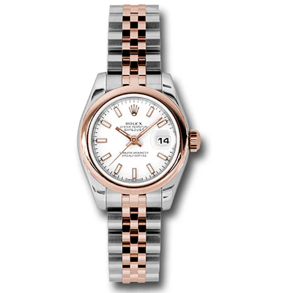 Rolex Datejust Lady - Steel and Gold Pink Gold - Domed Bezel - Jubilee