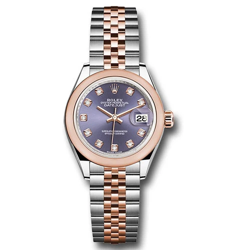 Rolex Datejust Lady - Steel and Gold Pink Gold - Domed Bezel - Jubilee