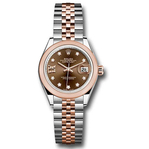 Rolex Datejust Lady - Steel and Gold Pink Gold - Domed Bezel - Jubilee