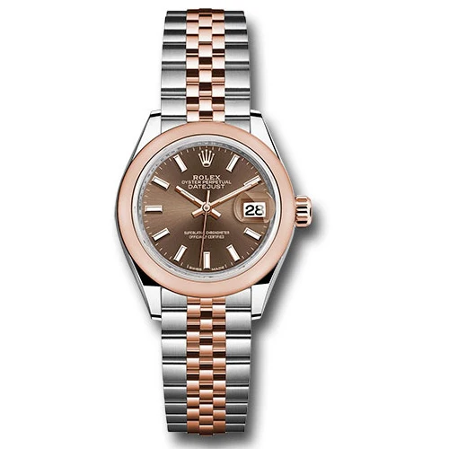 Rolex Datejust Lady - Steel and Gold Pink Gold - Domed Bezel - Jubilee