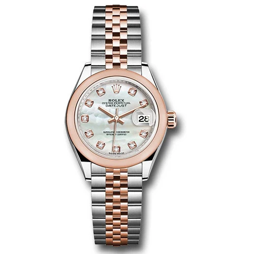 Rolex Datejust Lady - Steel and Gold Pink Gold - Domed Bezel - Jubilee