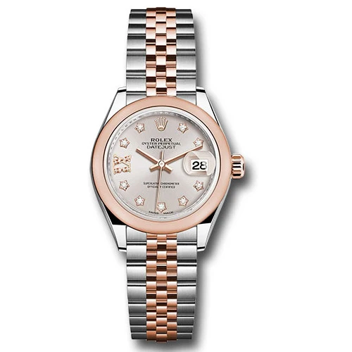 Rolex Datejust Lady - Steel and Gold Pink Gold - Domed Bezel - Jubilee