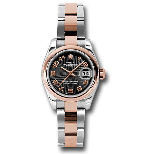 Rolex Datejust Lady - Steel and Gold Pink Gold - Domed Bezel - Oyster