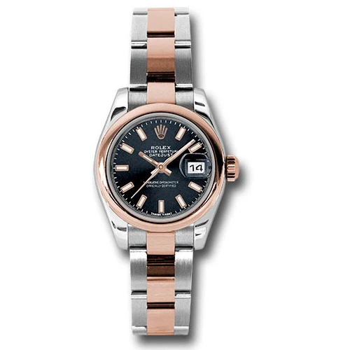 Rolex Datejust Lady - Steel and Gold Pink Gold - Domed Bezel - Oyster