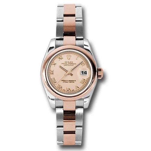 Rolex Datejust Lady - Steel and Gold Pink Gold - Domed Bezel - Oyster