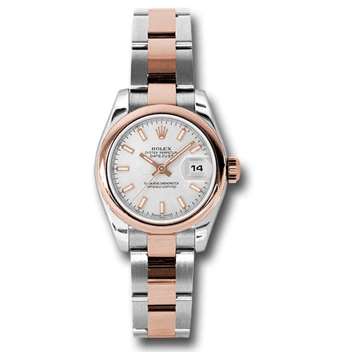 Rolex Datejust Lady - Steel and Gold Pink Gold - Domed Bezel - Oyster