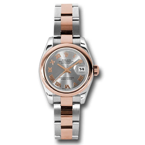 Rolex Datejust Lady - Steel and Gold Pink Gold - Domed Bezel - Oyster