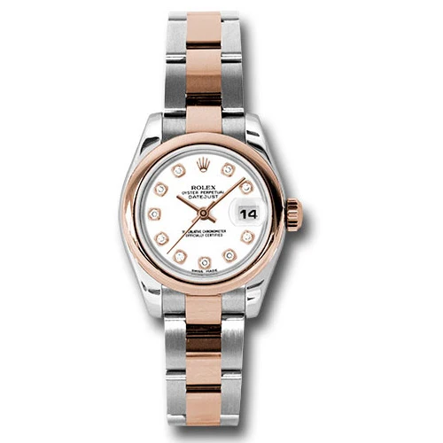 Rolex Datejust Lady - Steel and Gold Pink Gold - Domed Bezel - Oyster