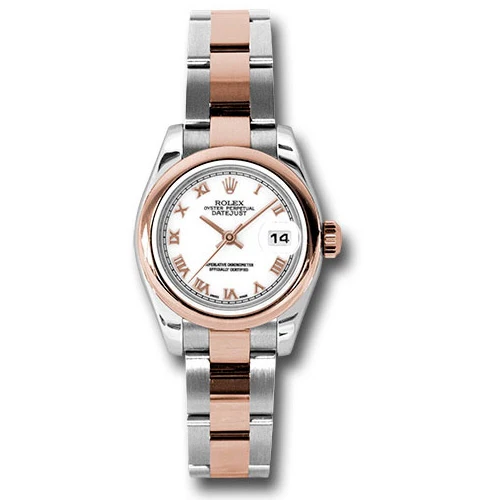 Rolex Datejust Lady - Steel and Gold Pink Gold - Domed Bezel - Oyster