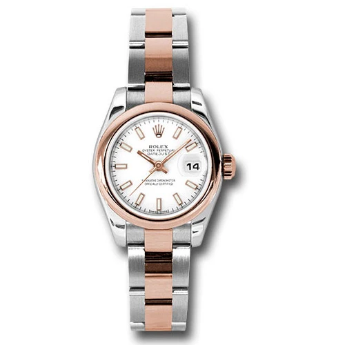 Rolex Datejust Lady - Steel and Gold Pink Gold - Domed Bezel - Oyster