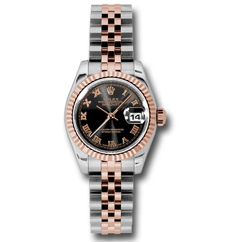 Rolex Datejust Lady - Steel and Gold Pink Gold - Fluted Bezel - Jubilee