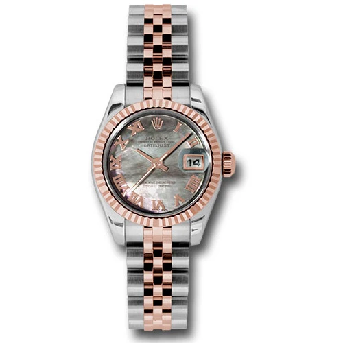 Rolex Datejust Lady - Steel and Gold Pink Gold - Fluted Bezel - Jubilee