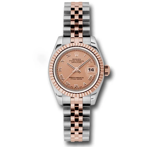 Rolex Datejust Lady - Steel and Gold Pink Gold - Fluted Bezel - Jubilee
