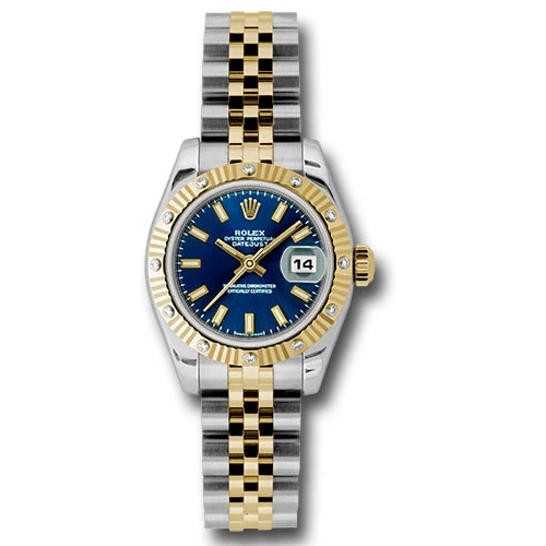 Rolex Datejust Lady - Steel and Gold Yellow Gold - 12 Dia Bezel - Jubilee