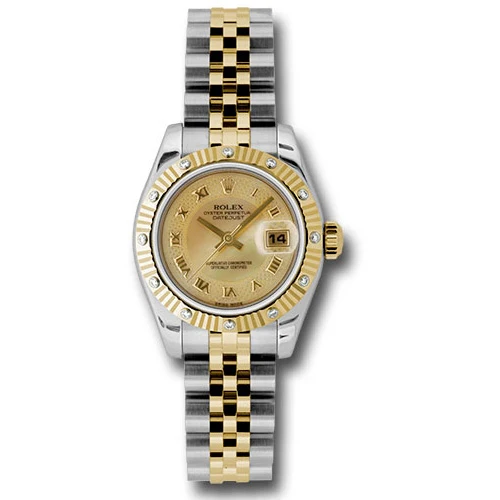 Rolex Datejust Lady - Steel and Gold Yellow Gold - 12 Dia Bezel - Jubilee