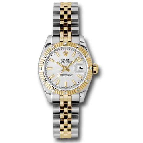 Rolex Datejust Lady - Steel and Gold Yellow Gold - 12 Dia Bezel - Jubilee