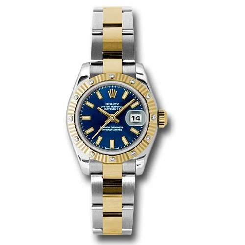 Rolex Datejust Lady - Steel and Gold Yellow Gold - 12 Dia Bezel - Oyster