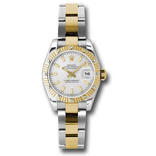 Rolex Datejust Lady - Steel and Gold Yellow Gold - 12 Dia Bezel - Oyster