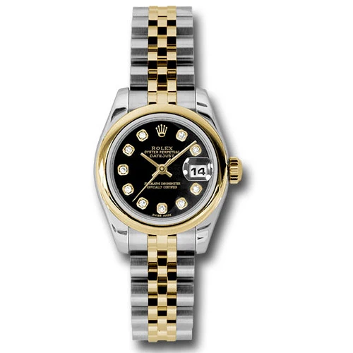 Rolex Datejust Lady - Steel and Gold Yellow Gold - Domed Bezel - Jubilee