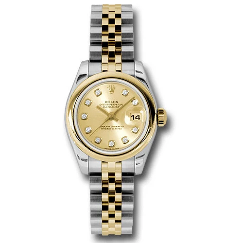 Rolex Datejust Lady - Steel and Gold Yellow Gold - Domed Bezel - Jubilee