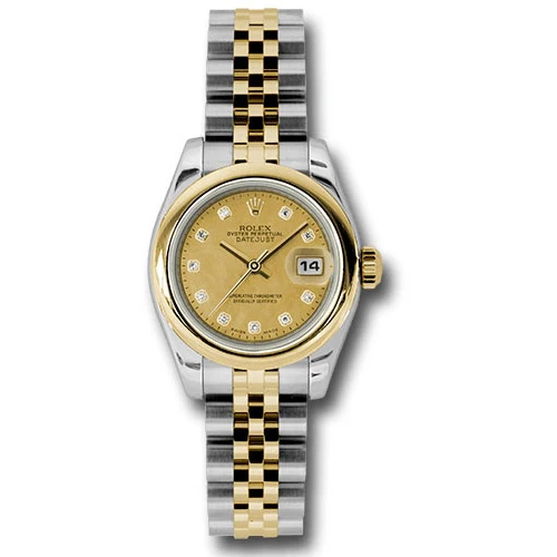 Rolex Datejust Lady - Steel and Gold Yellow Gold - Domed Bezel - Jubilee