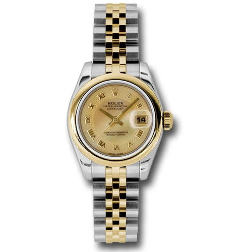 Rolex Datejust Lady - Steel and Gold Yellow Gold - Domed Bezel - Jubilee
