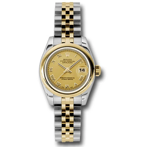 Rolex Datejust Lady - Steel and Gold Yellow Gold - Domed Bezel - Jubilee