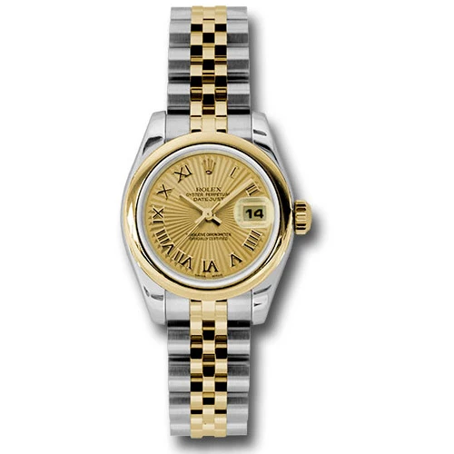 Rolex Datejust Lady - Steel and Gold Yellow Gold - Domed Bezel - Jubilee