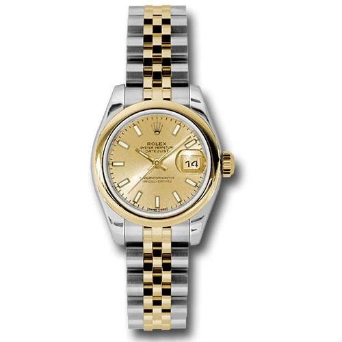 Rolex Datejust Lady - Steel and Gold Yellow Gold - Domed Bezel - Jubilee