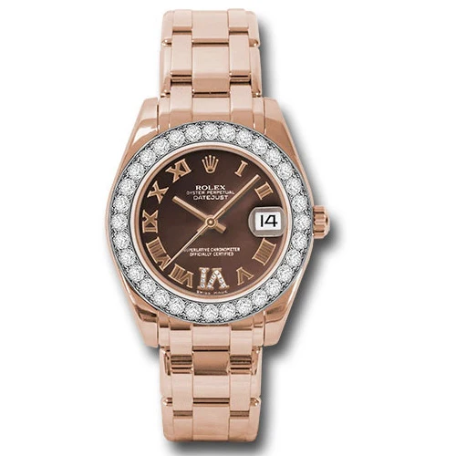 Rolex Datejust Pearlmaster 34 Everose Gold - 32 Diamond Bezel