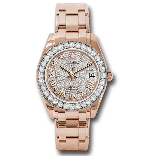 Rolex Datejust Pearlmaster 34 Everose Gold - 32 Diamond Bezel