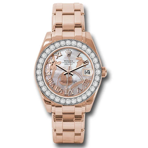 Rolex Datejust Pearlmaster 34 Everose Gold - 32 Diamond Bezel