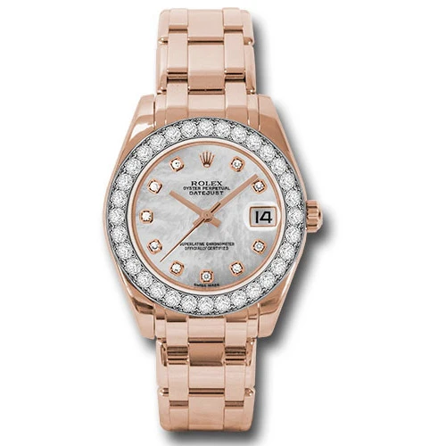 Rolex Datejust Pearlmaster 34 Everose Gold - 32 Diamond Bezel