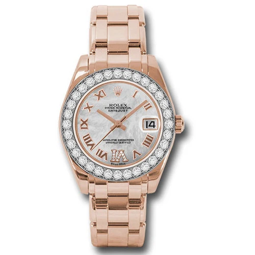 Rolex Datejust Pearlmaster 34 Everose Gold - 32 Diamond Bezel