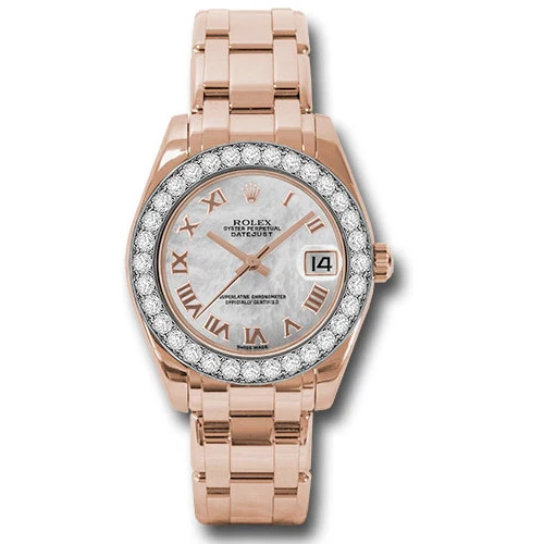 Rolex Datejust Pearlmaster 34 Everose Gold - 32 Diamond Bezel