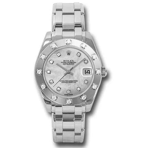 Rolex Datejust Pearlmaster 34 White Gold - 12 Diamond Bezel