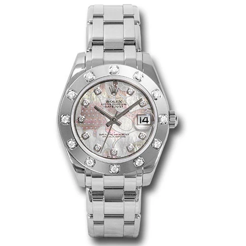Rolex Datejust Pearlmaster 34 White Gold - 12 Diamond Bezel
