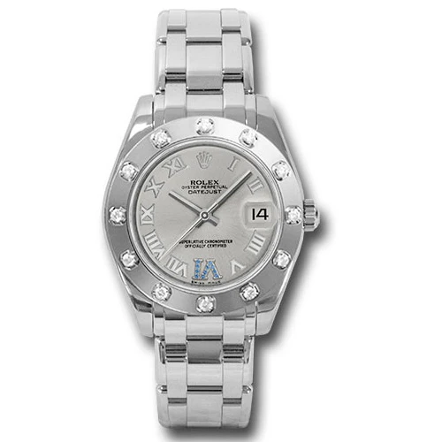 Rolex Datejust Pearlmaster 34 White Gold - 12 Diamond Bezel