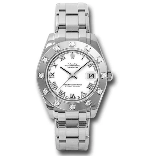 Rolex Datejust Pearlmaster 34 White Gold - 12 Diamond Bezel