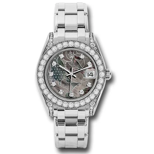 Rolex Datejust Pearlmaster 34 White Gold - 34 Diamond Bezel - Diamond Lugs