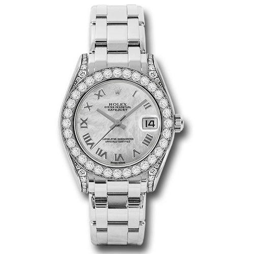 Rolex Datejust Pearlmaster 34 White Gold - 34 Diamond Bezel - Diamond Lugs