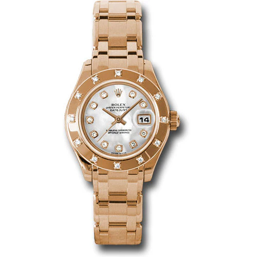 Rolex Datejust Pearlmaster Lady Everose Gold - 12 Diamond Bezel