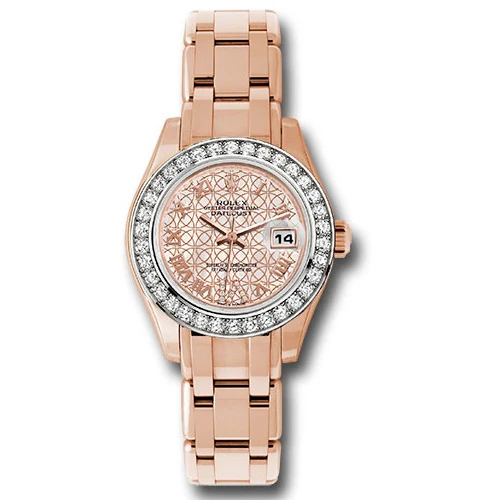 Rolex Datejust Pearlmaster Lady Everose Gold - 34 Diamond Bezel